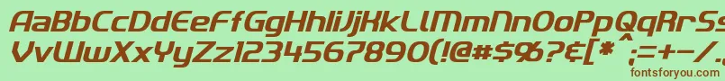 More about ImakiItalic Font ImakiItalic Font – Brown Fonts on Green Background