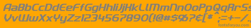 ImakiItalic Font – Gray Fonts on Orange Background