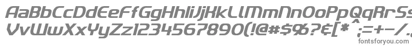 フォントImakiItalic – 白い背景に灰色の文字