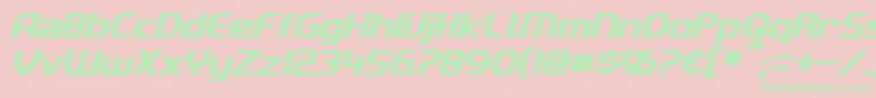 ImakiItalic Font – Green Fonts on Pink Background