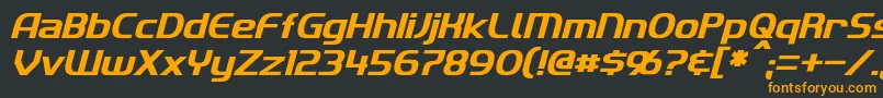 ImakiItalic Font – Orange Fonts on Black Background