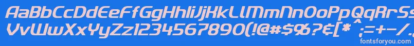 Шрифт ImakiItalic – розовые шрифты на синем фоне