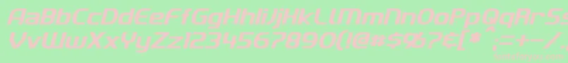 ImakiItalic Font – Pink Fonts on Green Background