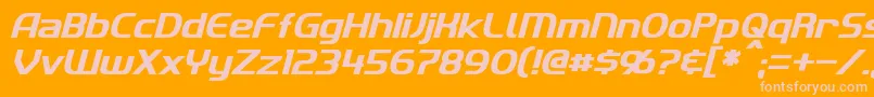 ImakiItalic Font – Pink Fonts on Orange Background