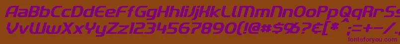 ImakiItalic Font – Purple Fonts on Brown Background