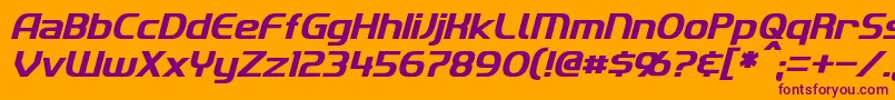 ImakiItalic Font – Purple Fonts on Orange Background