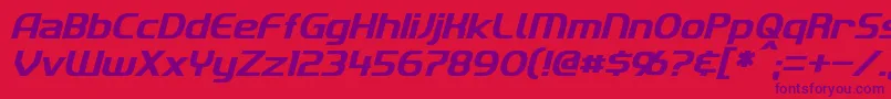 ImakiItalic Font – Purple Fonts on Red Background