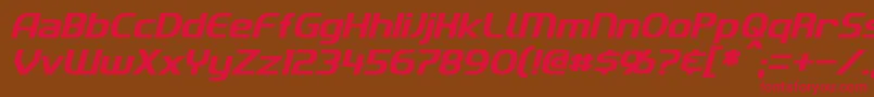 ImakiItalic Font – Red Fonts on Brown Background