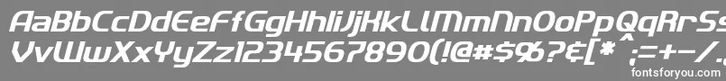 フォントImakiItalic – 灰色の背景に白い文字