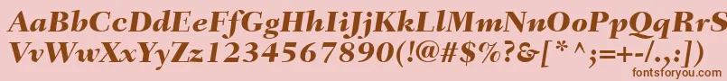 FairfieldLt86HeavyItalic Font – Brown Fonts on Pink Background