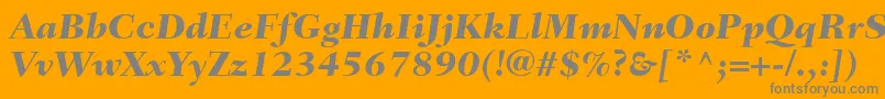 FairfieldLt86HeavyItalic Font – Gray Fonts on Orange Background