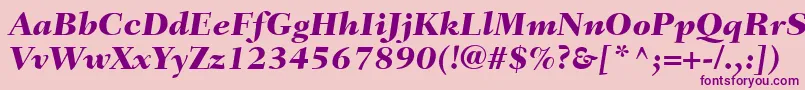 fuente FairfieldLt86HeavyItalic – Fuentes Moradas Sobre Fondo Rosa