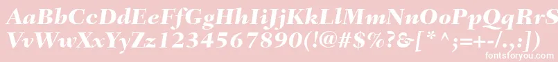 フォントFairfieldLt86HeavyItalic – ピンクの背景に白い文字