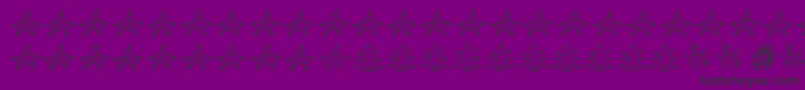 Elganoel-Schriftart – Schwarze Schriften auf violettem Hintergrund