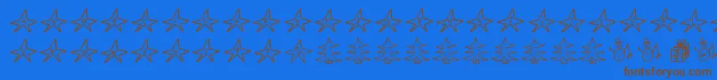 Elganoel Font – Brown Fonts on Blue Background