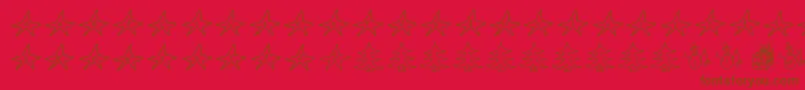 Czcionka Elganoel – brązowe czcionki na czerwonym tle