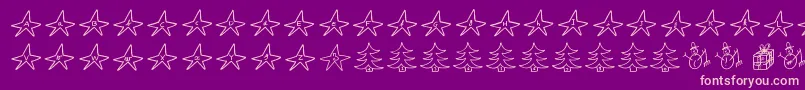 Elganoel-fontti – vaaleanpunaiset fontit violetilla taustalla