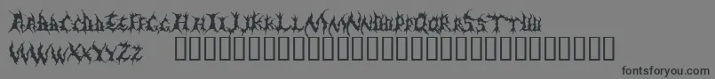 フォントDementiaDemo – 黒い文字の灰色の背景