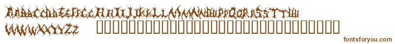 DementiaDemo-fontti – ruskeat fontit valkoisella taustalla