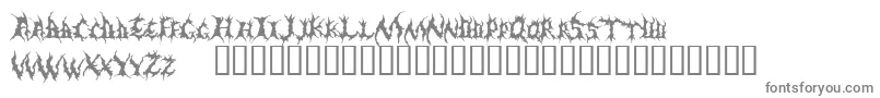 フォントDementiaDemo – 白い背景に灰色の文字