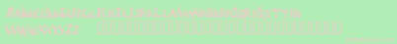 DementiaDemo Font – Pink Fonts on Green Background