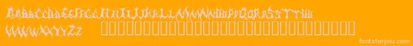 DementiaDemo Font – Pink Fonts on Orange Background