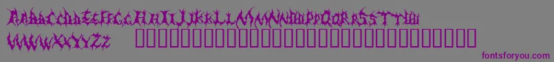 フォントDementiaDemo – 紫色のフォント、灰色の背景