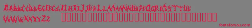DementiaDemo Font – Red Fonts on Gray Background