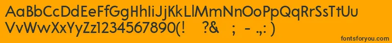 02Apompadourtextsample Font – Black Fonts on Orange Background