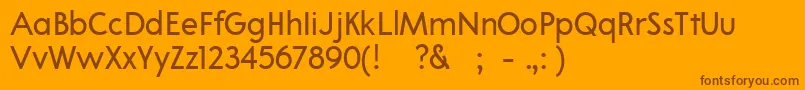 02Apompadourtextsample Font – Brown Fonts on Orange Background