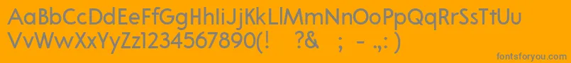 02Apompadourtextsample Font – Gray Fonts on Orange Background