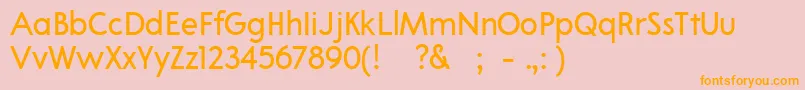 02Apompadourtextsample Font – Orange Fonts on Pink Background