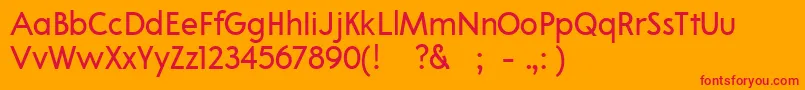 02Apompadourtextsample Font – Red Fonts on Orange Background