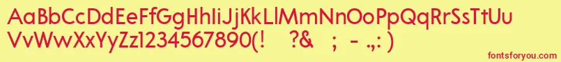 02Apompadourtextsample Font – Red Fonts on Yellow Background