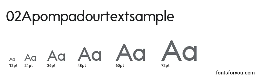 Größen der Schriftart 02Apompadourtextsample (113701)