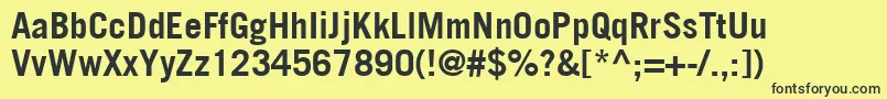 TradeGothicLtBold Font – Black Fonts on Yellow Background