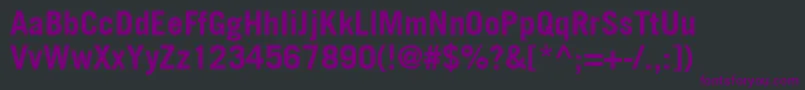 TradeGothicLtBold Font – Purple Fonts on Black Background