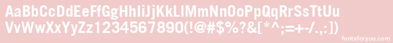 TradeGothicLtBold Font – White Fonts on Pink Background