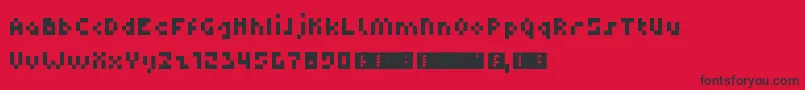 Dupix Font – Black Fonts on Red Background