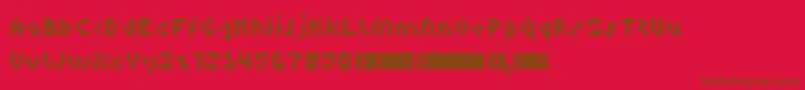 Czcionka Dupix – brązowe czcionki na czerwonym tle