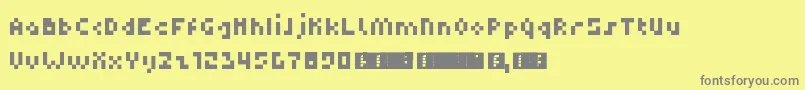 Dupix Font – Gray Fonts on Yellow Background