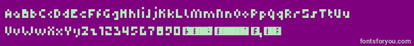 Dupix-Schriftart – Grüne Schriften auf violettem Hintergrund