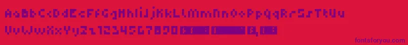 Dupix Font – Purple Fonts on Red Background