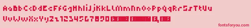 Dupix Font – Red Fonts on Pink Background