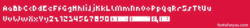 Dupix Font – White Fonts on Red Background