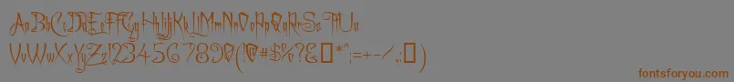 CharmingFont Font – Brown Fonts on Gray Background