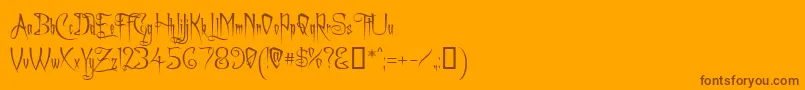 CharmingFont Font – Brown Fonts on Orange Background