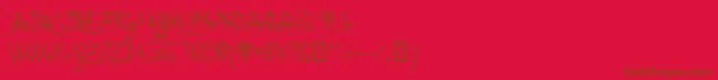 Police CharmingFont – polices brunes sur fond rouge