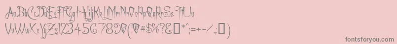 CharmingFont-Schriftart – Graue Schriften auf rosa Hintergrund