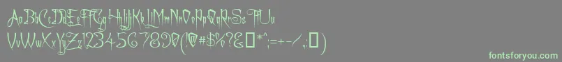 More about CharmingFont Font CharmingFont Font – Green Fonts on Gray Background